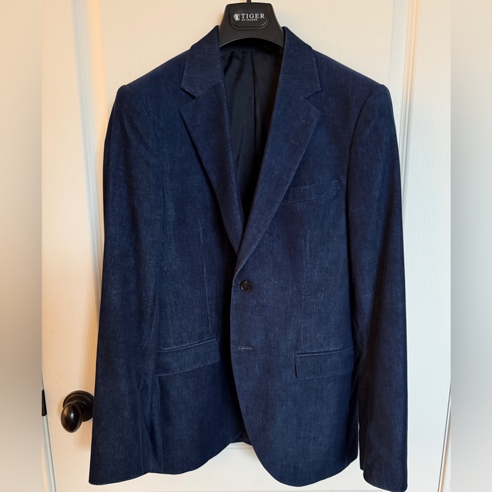 Tiger of Sweden Blue Velvet Blazer